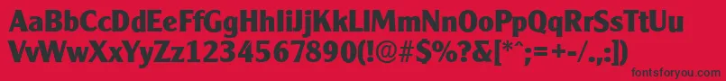 CleargothicserialXboldRegular Font – Black Fonts on Red Background