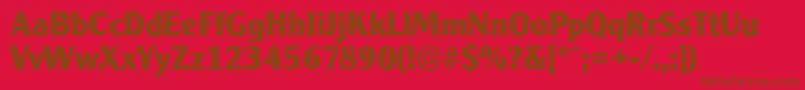 CleargothicserialXboldRegular Font – Brown Fonts on Red Background
