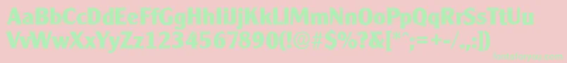 CleargothicserialXboldRegular Font – Green Fonts on Pink Background
