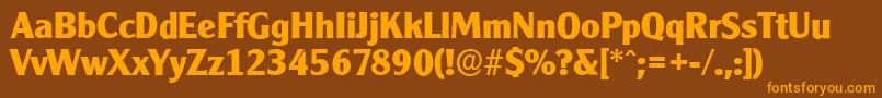 CleargothicserialXboldRegular Font – Orange Fonts on Brown Background