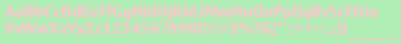 CleargothicserialXboldRegular Font – Pink Fonts on Green Background