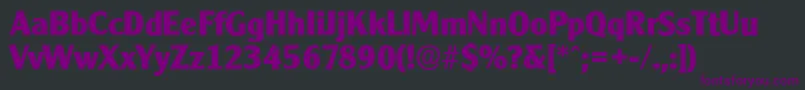 CleargothicserialXboldRegular Font – Purple Fonts on Black Background