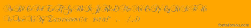 Copyist Font – Gray Fonts on Orange Background