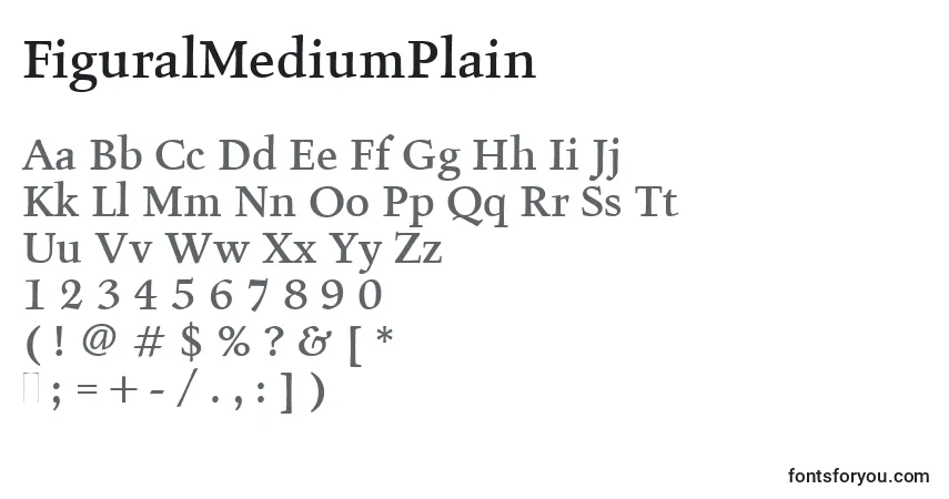 Czcionka FiguralMediumPlain – alfabet, cyfry, specjalne znaki