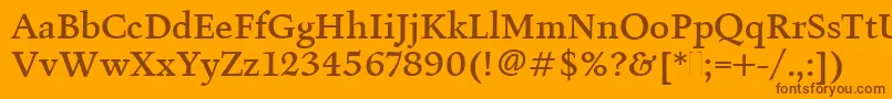 Шрифт FiguralMediumPlain – коричневые шрифты на оранжевом фоне