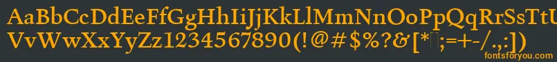 Шрифт FiguralMediumPlain – оранжевые шрифты на чёрном фоне