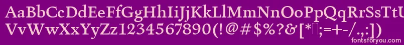 FiguralMediumPlain Font – Pink Fonts on Purple Background