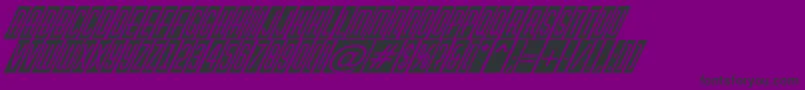 AHuxleycmvoblItalic Font – Black Fonts on Purple Background