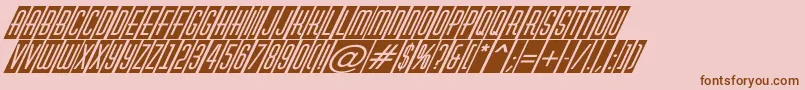 AHuxleycmvoblItalic Font – Brown Fonts on Pink Background