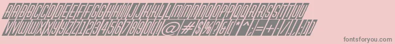 フォントAHuxleycmvoblItalic – ピンクの背景に灰色の文字