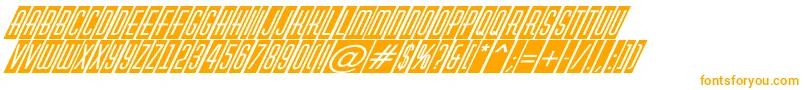 Czcionka AHuxleycmvoblItalic – pomarańczowe czcionki