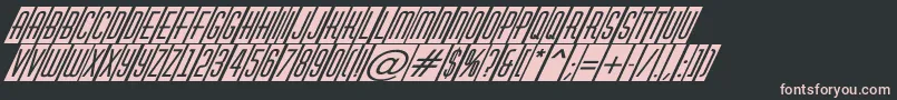 AHuxleycmvoblItalic Font – Pink Fonts on Black Background