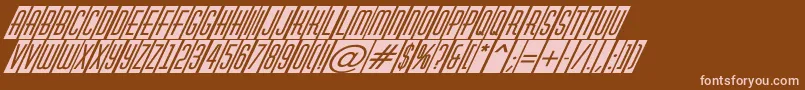 フォントAHuxleycmvoblItalic – 茶色の背景にピンクのフォント