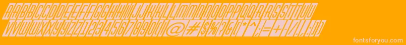 AHuxleycmvoblItalic Font – Pink Fonts on Orange Background