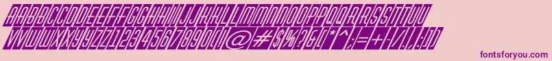 AHuxleycmvoblItalic Font – Purple Fonts on Pink Background