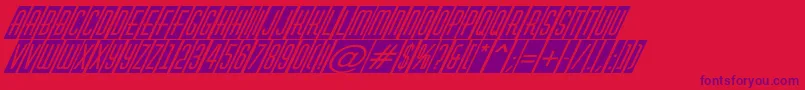 AHuxleycmvoblItalic Font – Purple Fonts on Red Background