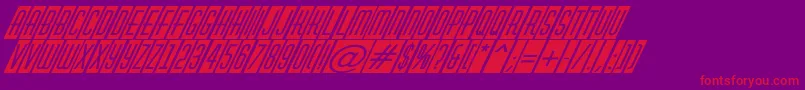 AHuxleycmvoblItalic-Schriftart – Rote Schriften auf violettem Hintergrund