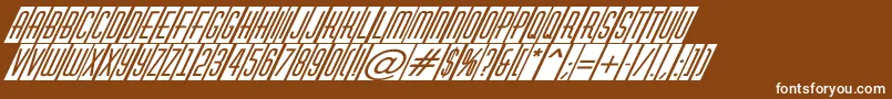 AHuxleycmvoblItalic Font – White Fonts on Brown Background