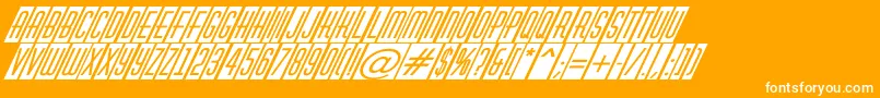 AHuxleycmvoblItalic Font – White Fonts on Orange Background