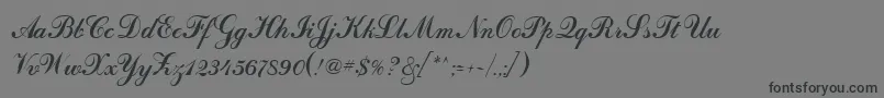 CalligraphRegular Font – Black Fonts on Gray Background
