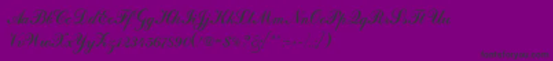 Fonte CalligraphRegular – fontes pretas em um fundo violeta
