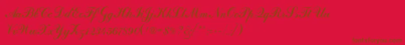 En savoir plus sur la police CalligraphRegular Police CalligraphRegular – polices brunes sur fond rouge