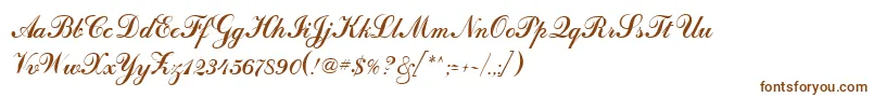 Шрифт CalligraphRegular – коричневые шрифты на белом фоне