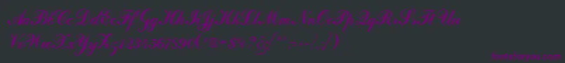 CalligraphRegular-Schriftart – Violette Schriften auf schwarzem Hintergrund