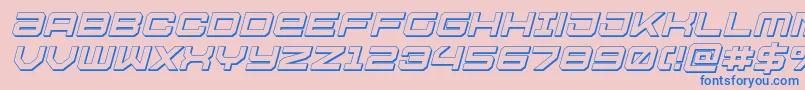 Ussdallas3Dital Font – Blue Fonts on Pink Background