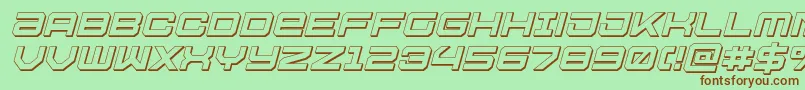 Ussdallas3Dital Font – Brown Fonts on Green Background