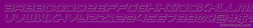 Ussdallas3Dital Font – Gray Fonts on Purple Background