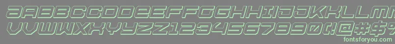 Ussdallas3Dital Font – Green Fonts on Gray Background