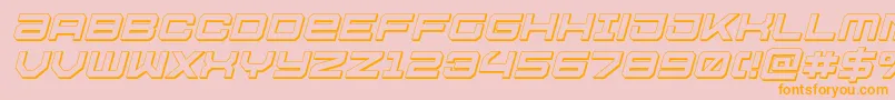 Ussdallas3Dital Font – Orange Fonts on Pink Background