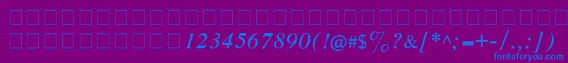 CyrillictimesItalic Font – Blue Fonts on Purple Background