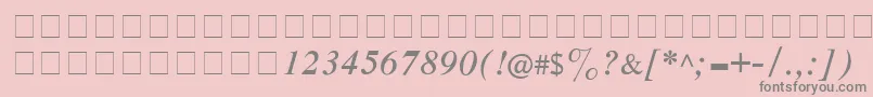 フォントCyrillictimesItalic – ピンクの背景に灰色の文字