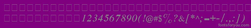 Шрифт CyrillictimesItalic – серые шрифты на фиолетовом фоне