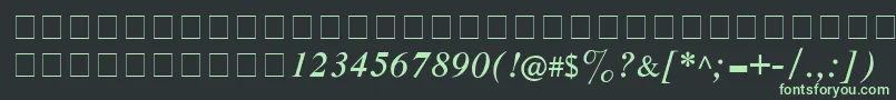 Шрифт CyrillictimesItalic – зелёные шрифты на чёрном фоне