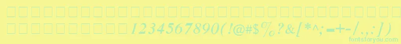 CyrillictimesItalic Font – Green Fonts on Yellow Background