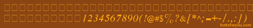 Шрифт CyrillictimesItalic – оранжевые шрифты на коричневом фоне