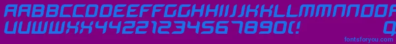 Bloodwaxitalic Font – Blue Fonts on Purple Background