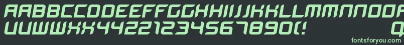 フォントBloodwaxitalic – 黒い背景に緑の文字