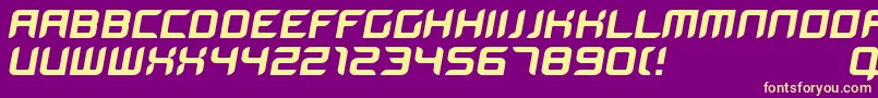 Bloodwaxitalic Font – Yellow Fonts on Purple Background