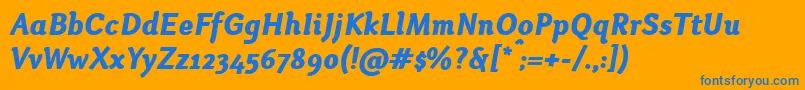 fuente OtariHeavyitalic – Fuentes Azules Sobre Fondo Naranja