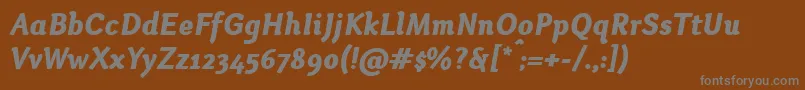 Шрифт OtariHeavyitalic – серые шрифты на коричневом фоне