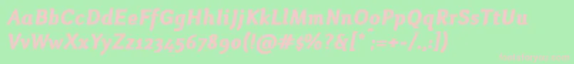 OtariHeavyitalic Font – Pink Fonts on Green Background