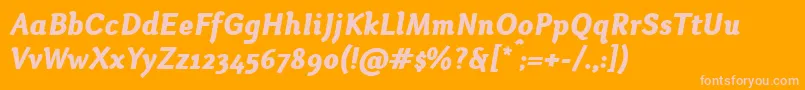 fuente OtariHeavyitalic – Fuentes Rosadas Sobre Fondo Naranja