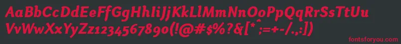 Saiba mais sobre a fonte OtariHeavyitalic Fonte OtariHeavyitalic – fontes vermelhas em um fundo preto
