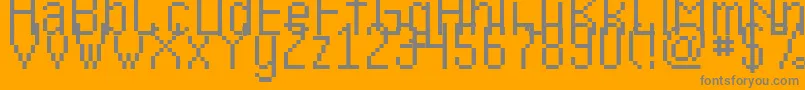fuente Kharon4aV01 – Fuentes Grises Sobre Fondo Naranja