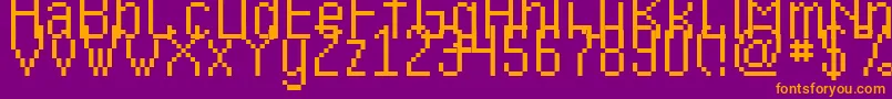 Kharon4aV01 Font – Orange Fonts on Purple Background