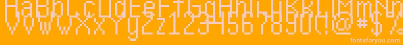 Kharon4aV01 Font – Pink Fonts on Orange Background